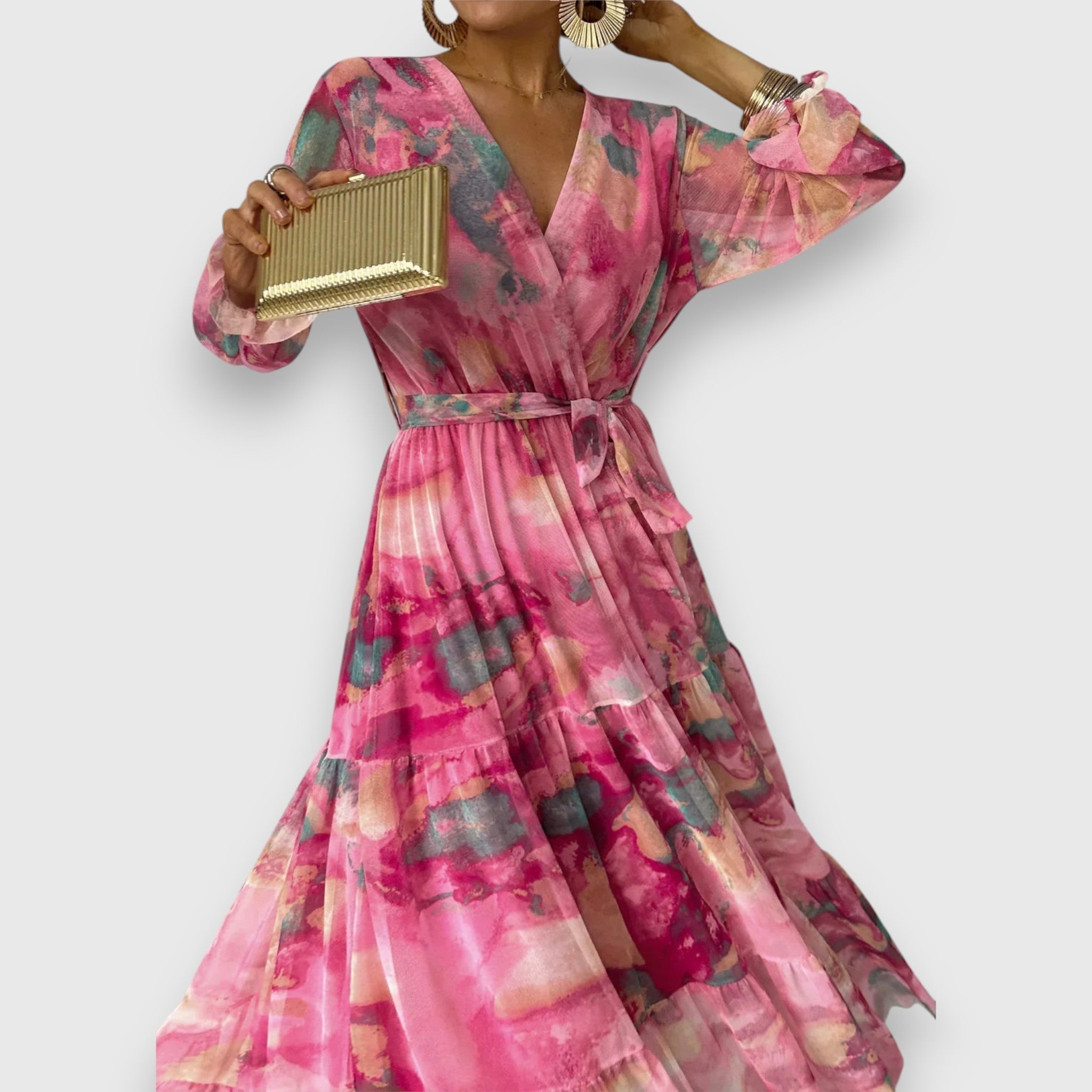 Marielle | Wrap Dress with Floral Pattern
