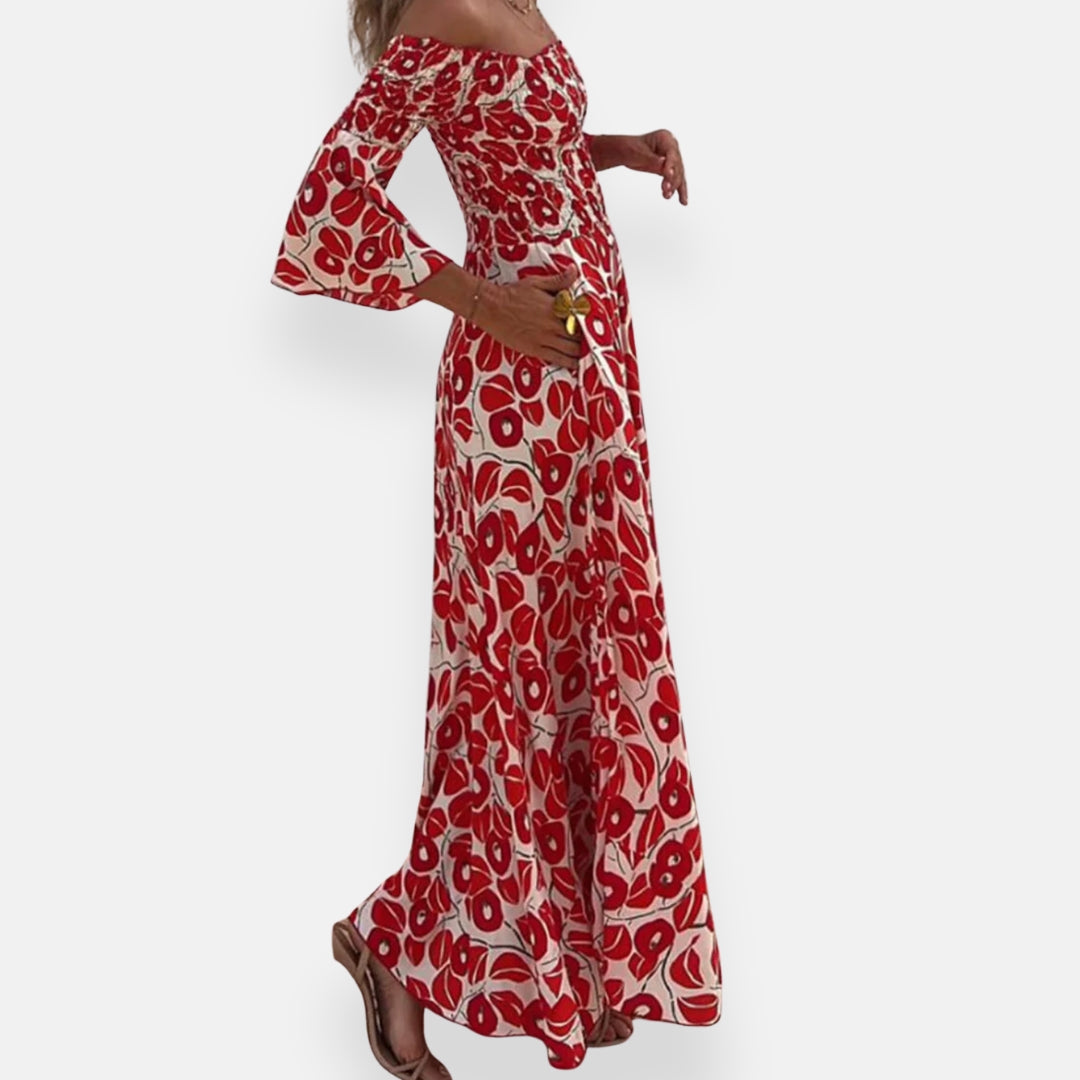 Lysiane | Off-Shoulder Floral Dress