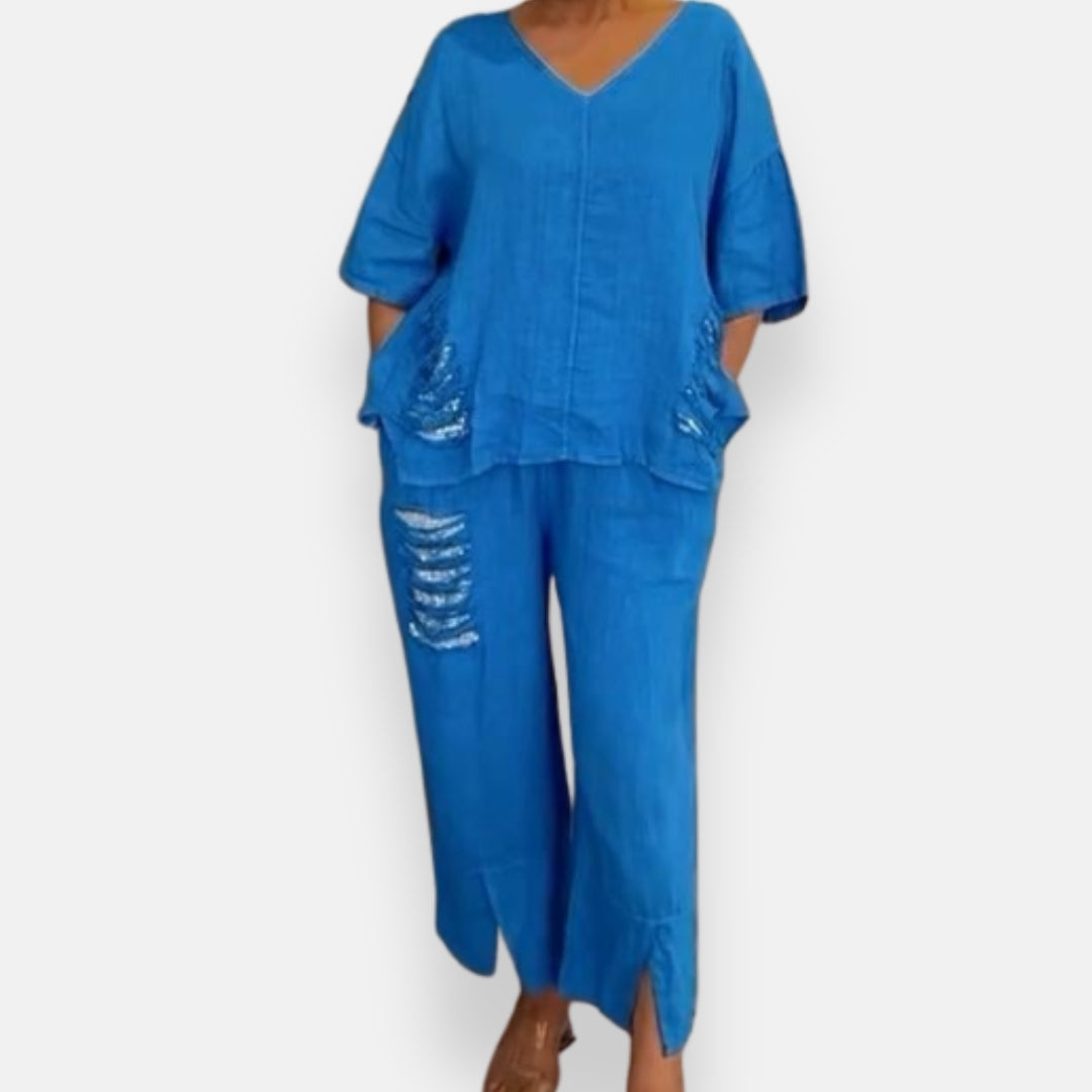 Jeanne | Elegant Two-Piece Summer Set