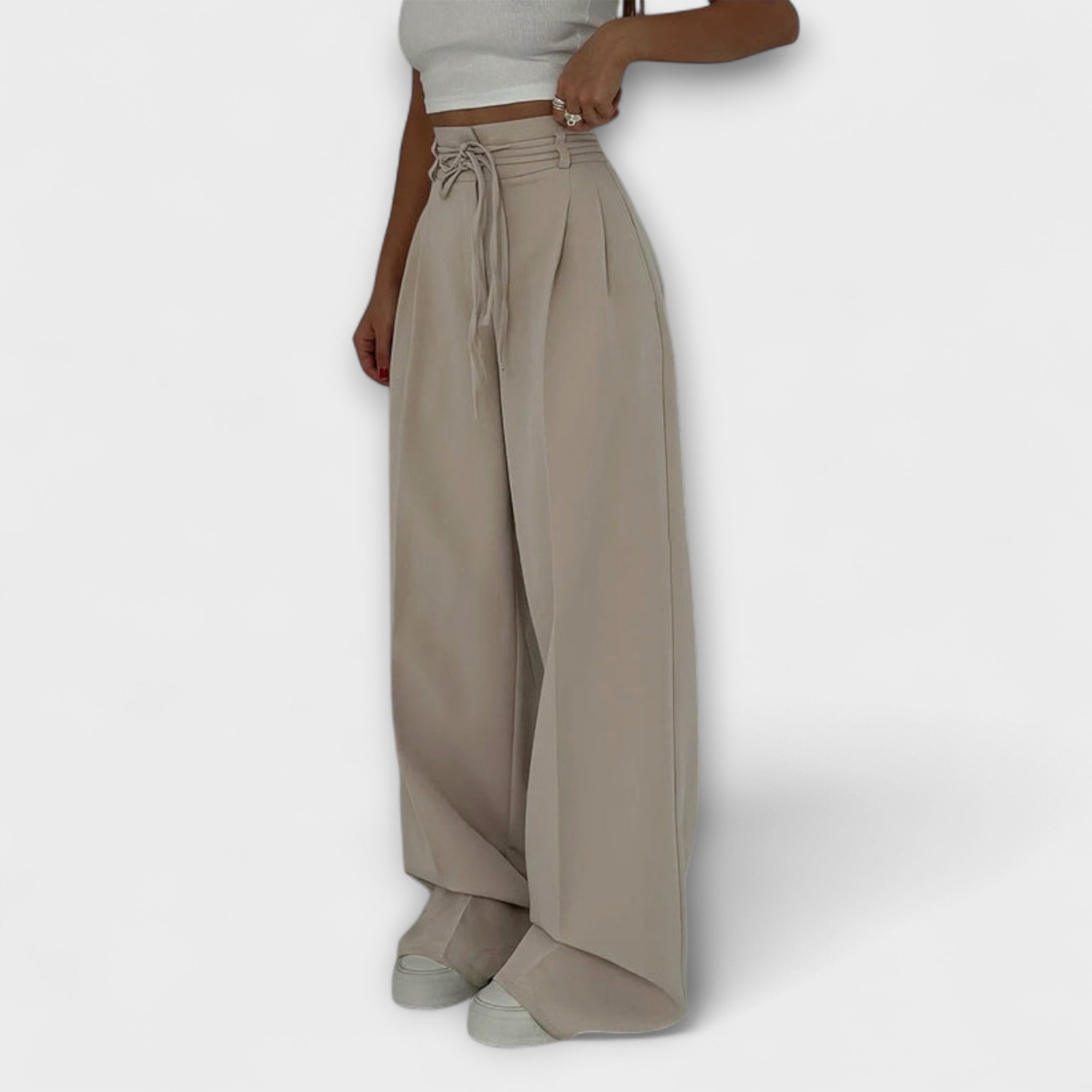 Jill | Lace-Up Casual Pants