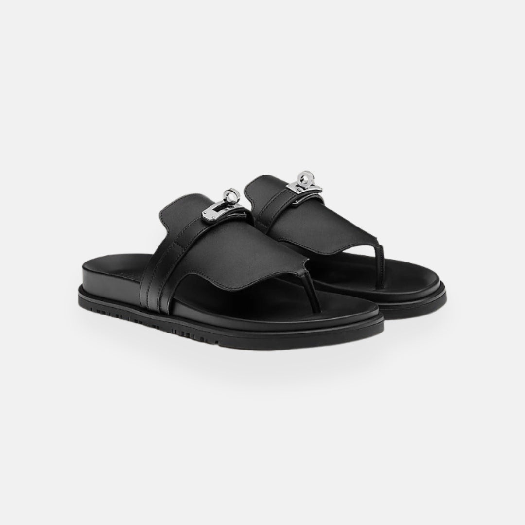 Cerise | Elegant Black Flip-Flops
