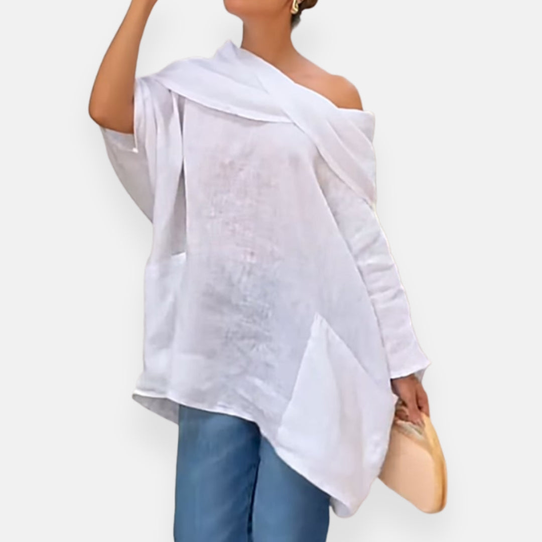 Alina | Asymmetrical Fluid Blouse