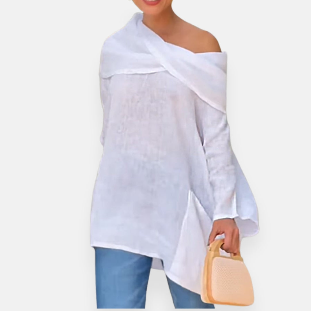 Alina | Asymmetrical Fluid Blouse