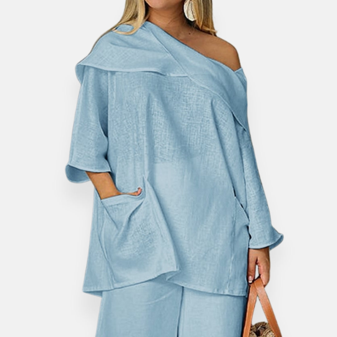 Alina | Asymmetrical Fluid Blouse