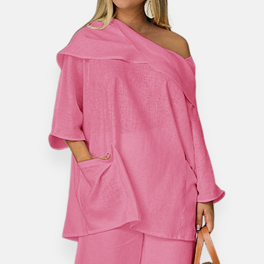 Alina | Asymmetrical Fluid Blouse