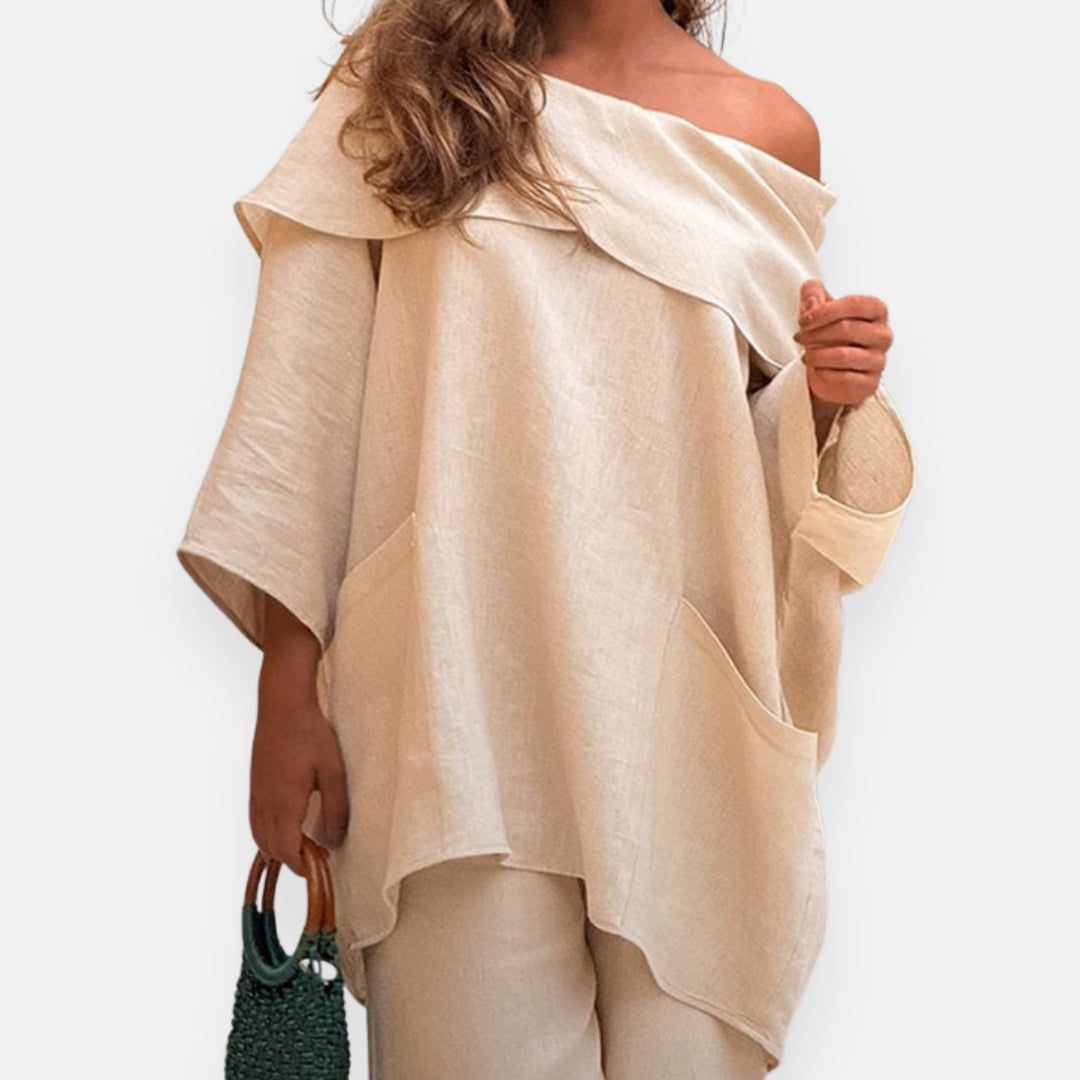 Alina | Asymmetrical Fluid Blouse