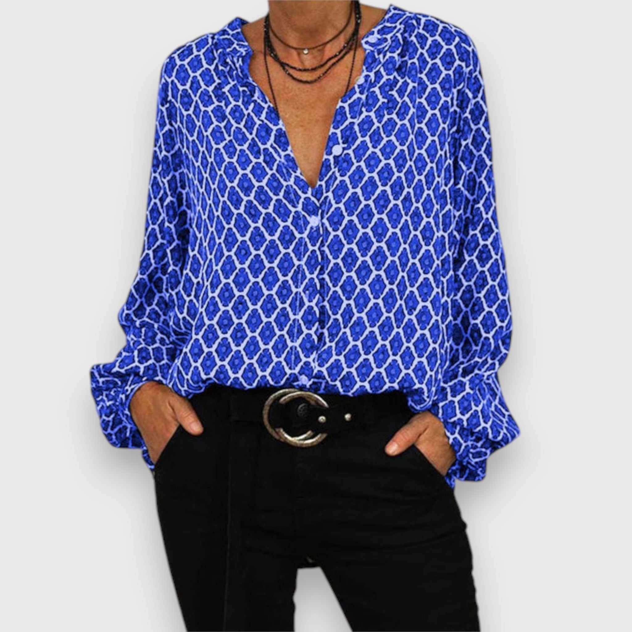 Jana | Chic Printed Fluid Blouse