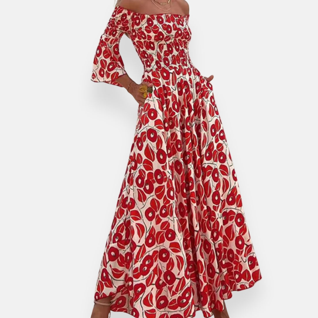 Lysiane | Off-Shoulder Floral Dress