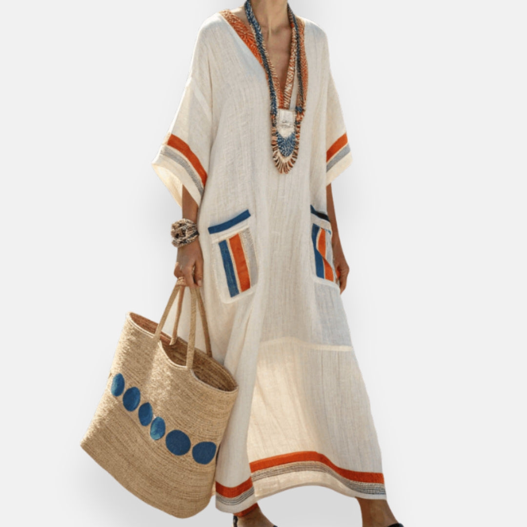 Aliénor | Colorful and Flowing Kaftan Dress