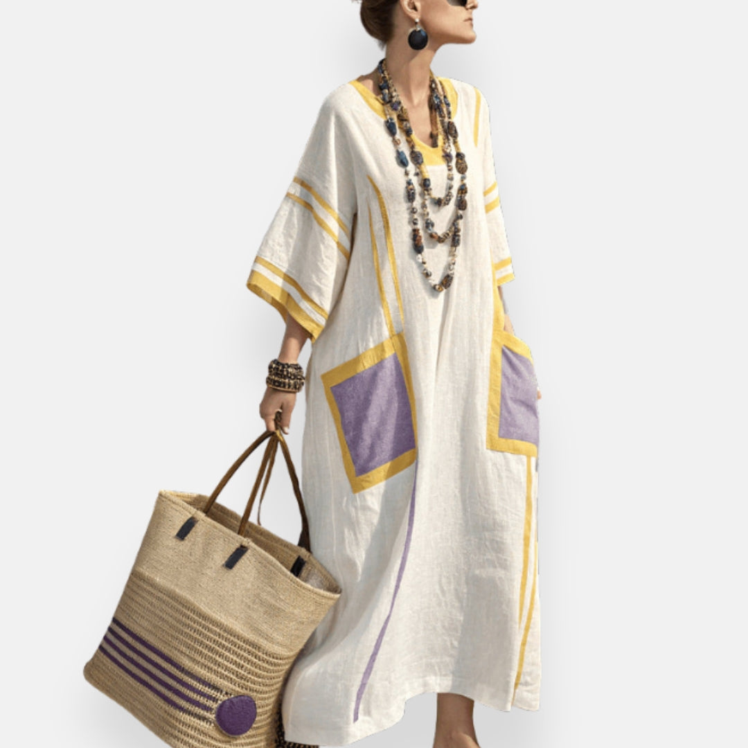 Edeline | Soft and Vibrant Kaftan Dress