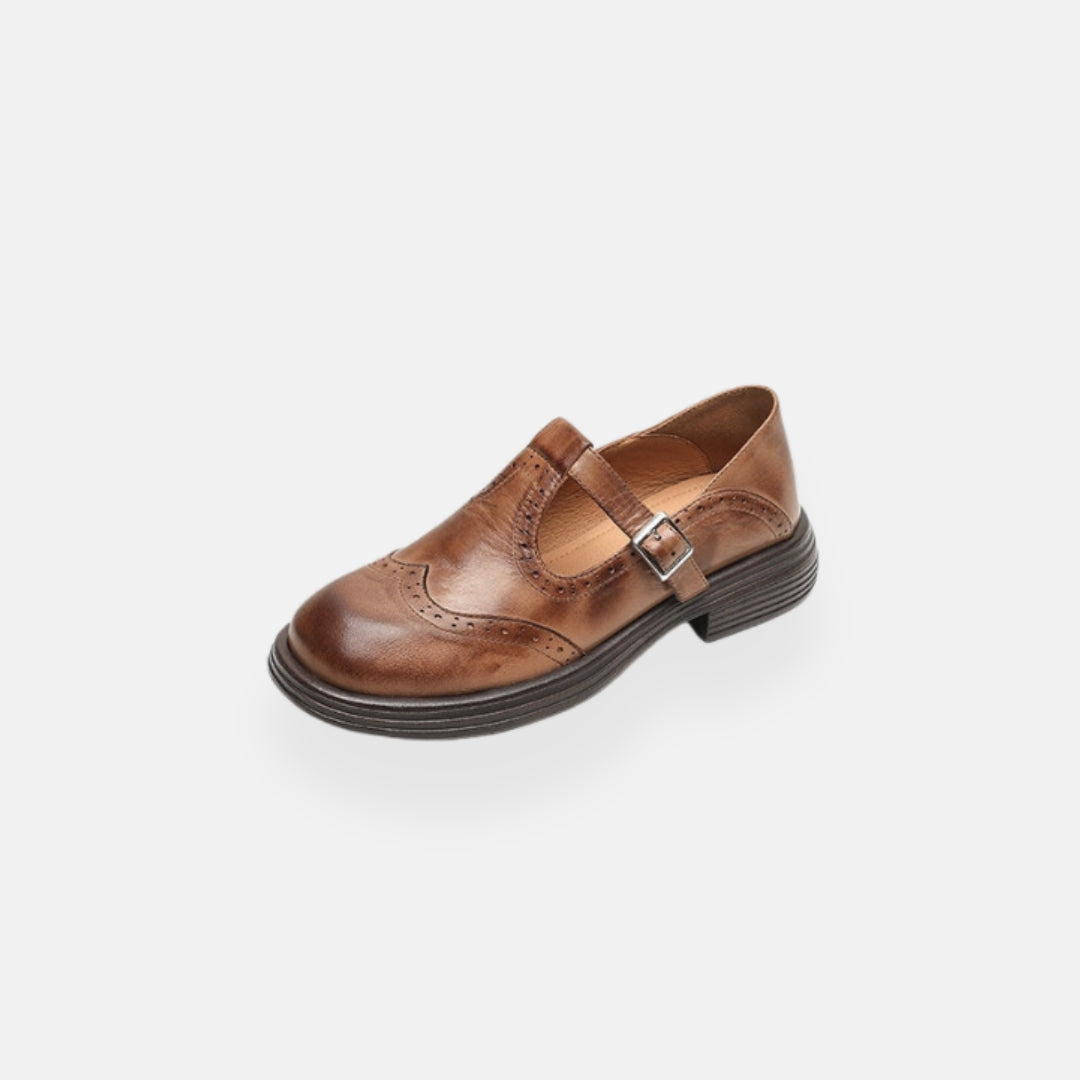 Velda | Leather Mary Janes