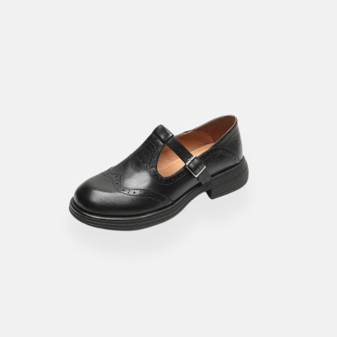 Velda | Leather Mary Janes