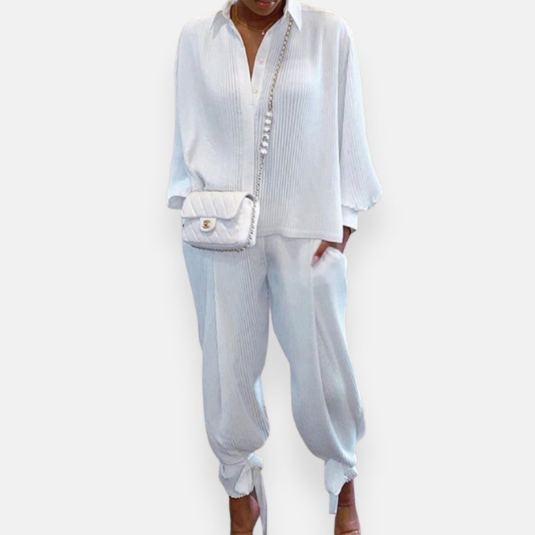 Maguelone | White Pleated Fluid Set
