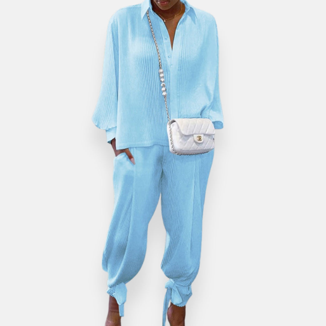 Maguelone | White Pleated Fluid Set