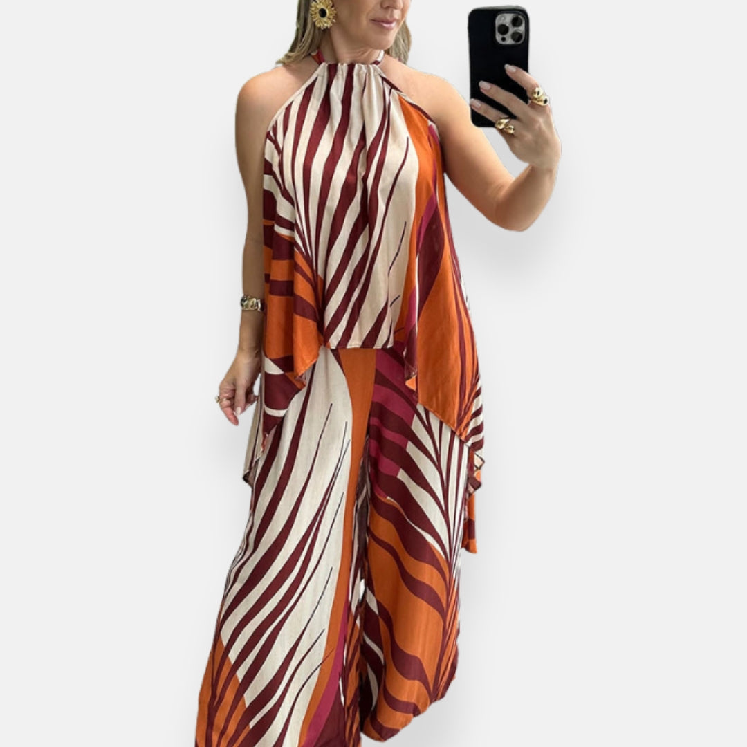 Priscille | Fluid Set with Graphic Print