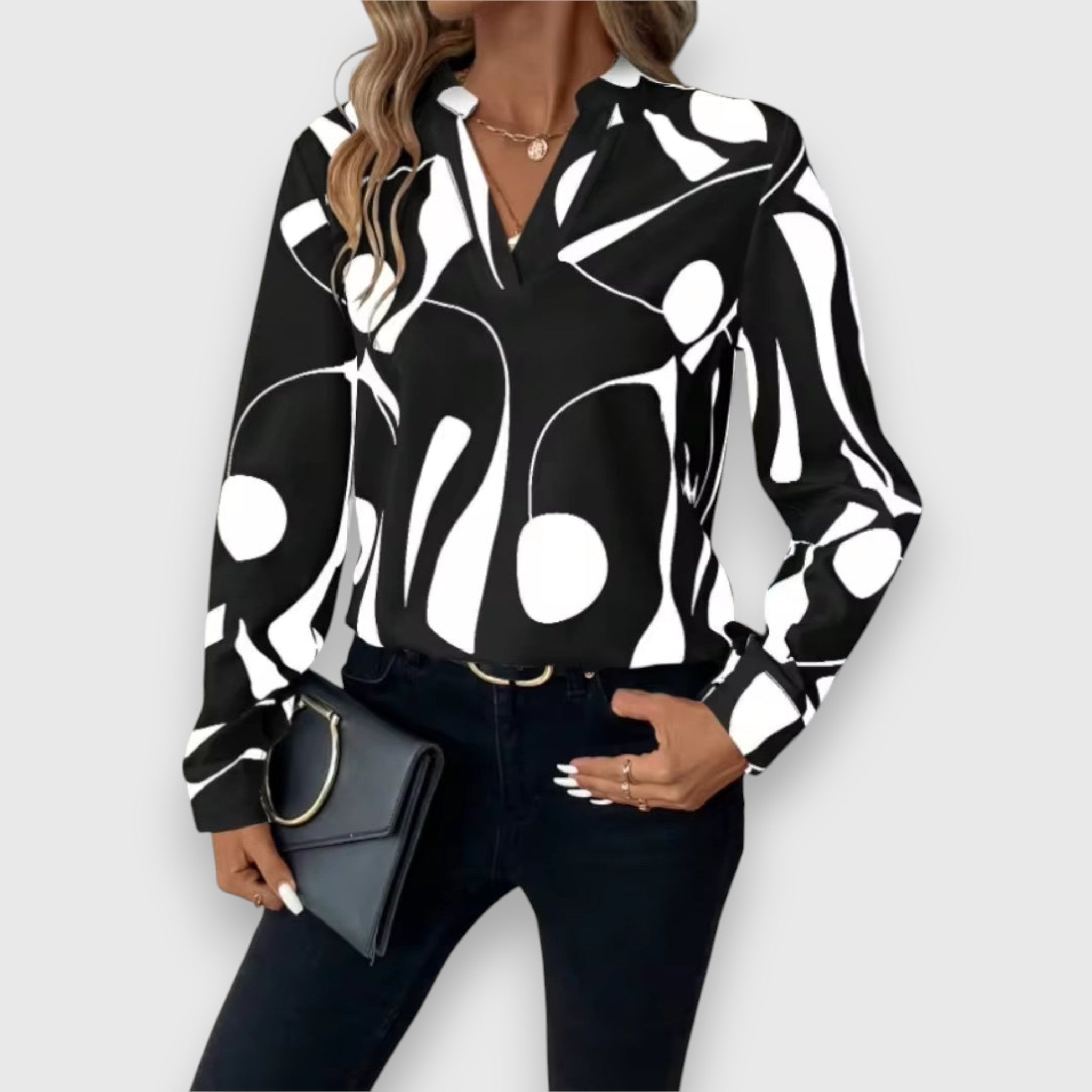 Aurora | Modern Graphic Print Blouse
