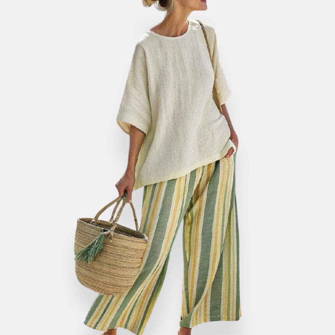 Magali | Loose Fit Vertical Striped Set