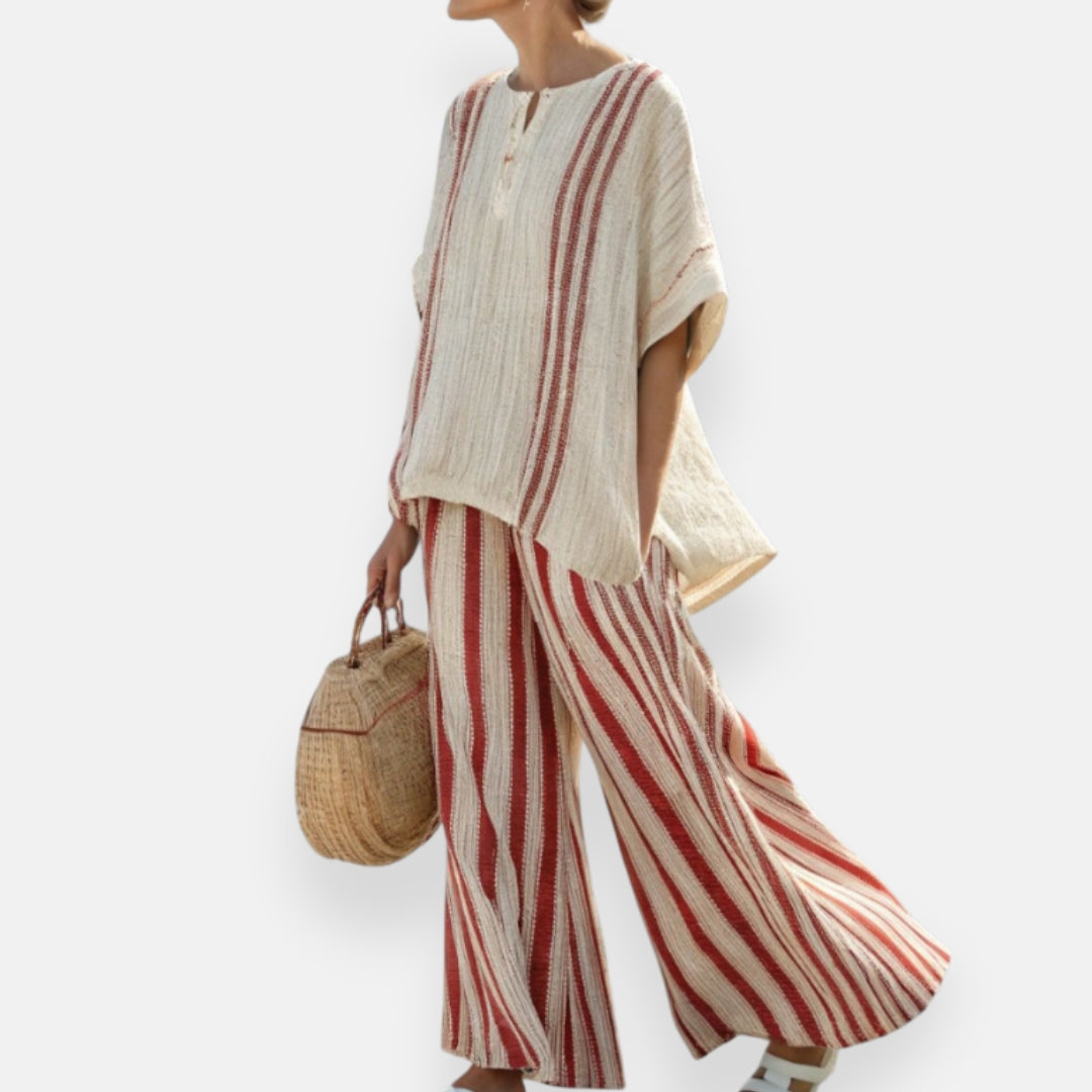 Frédérique | Loose Striped Woven Set