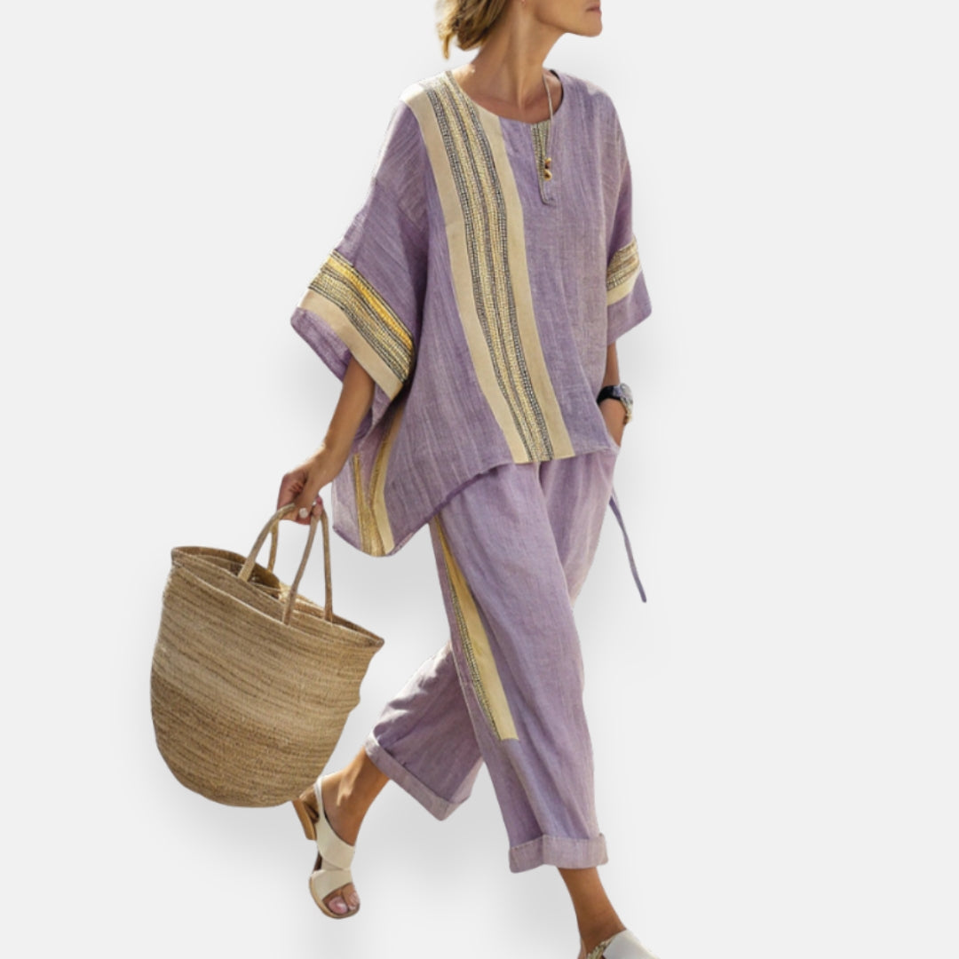 Wanda | Loose Woven Stripe Set