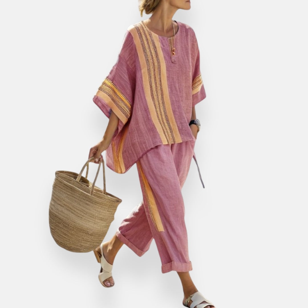 Wanda | Loose Woven Stripe Set