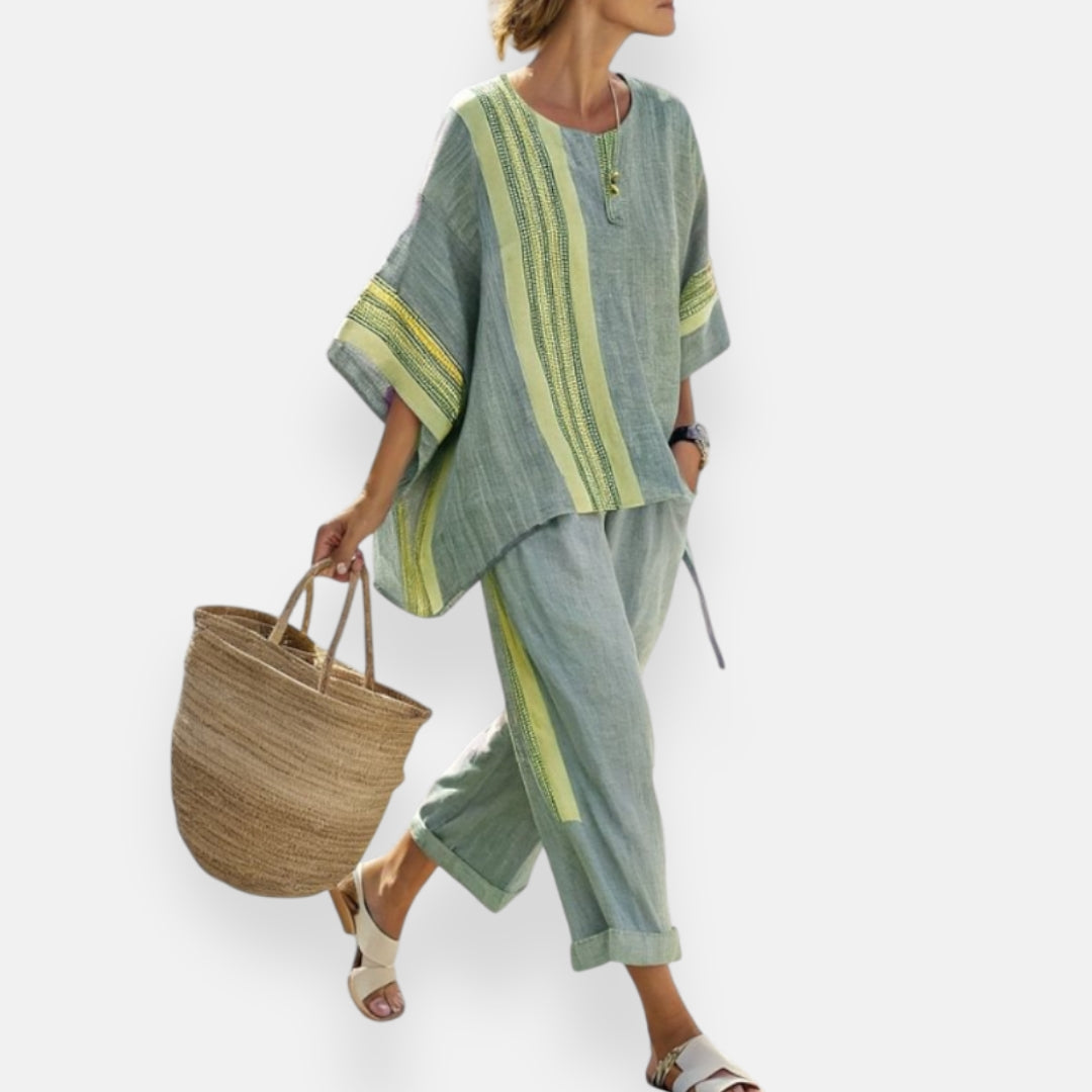 Wanda | Loose Woven Stripe Set