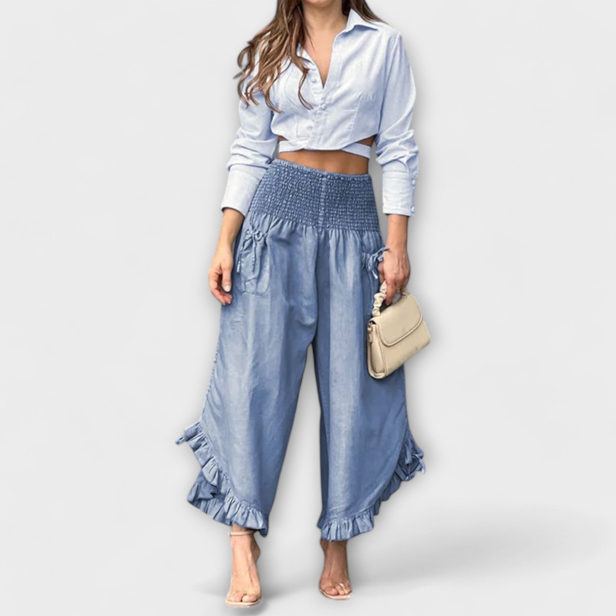 Jaya | Casual Linen Pants with Trendy Pleats