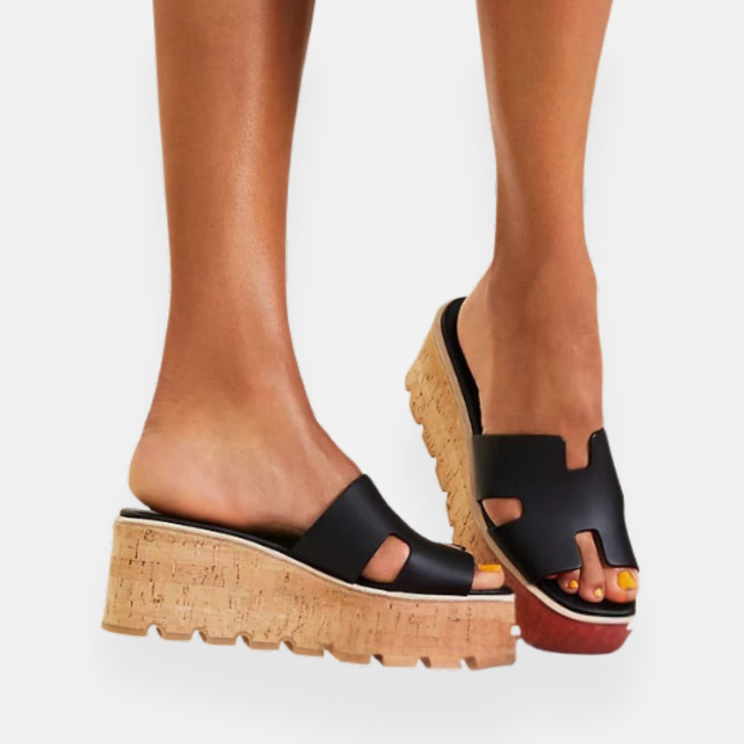 Lana | Platform Mules with Cork Sole