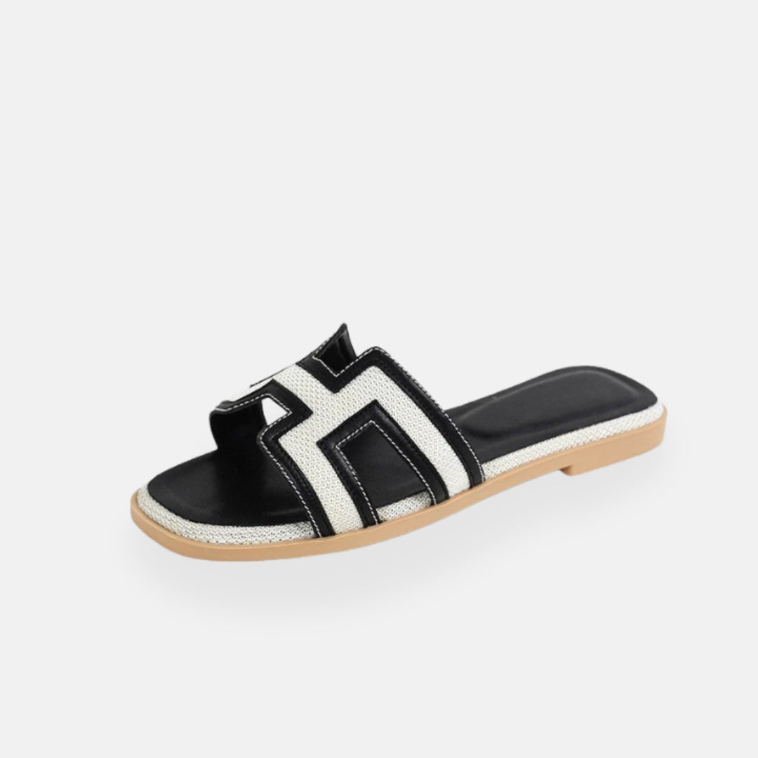 Alma | Woven Open-Toe Mules