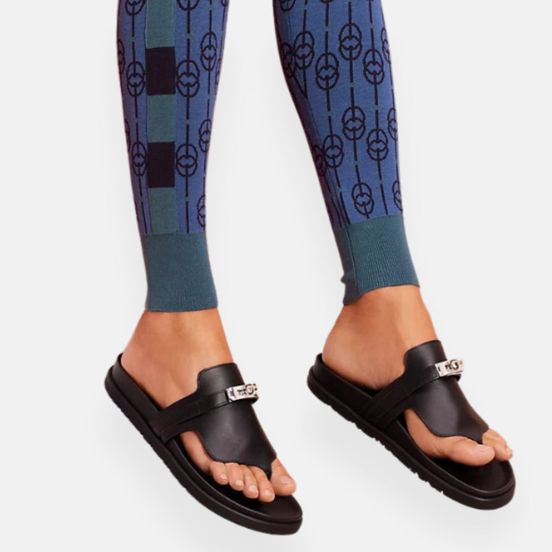Cerise | Elegant Black Flip-Flops