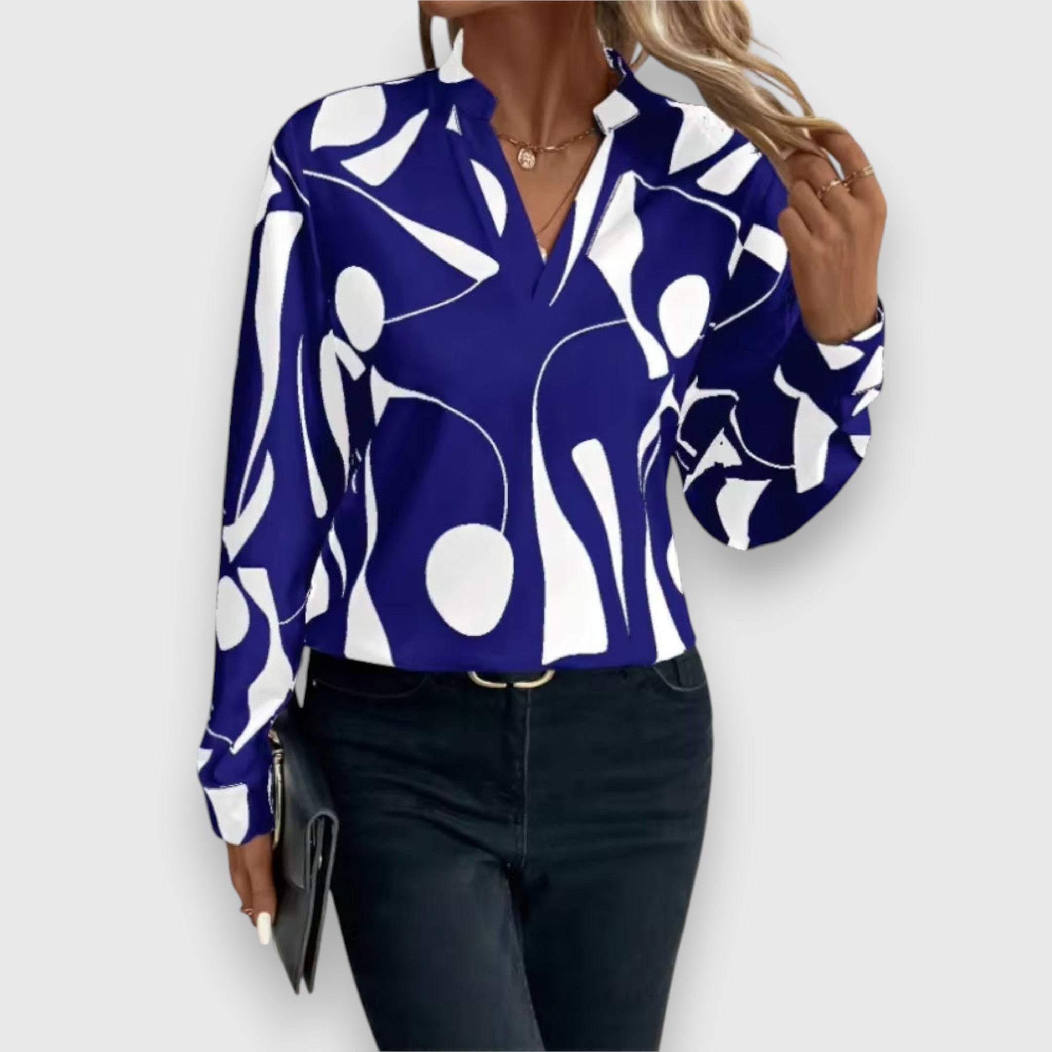 Aurora | Modern Graphic Print Blouse