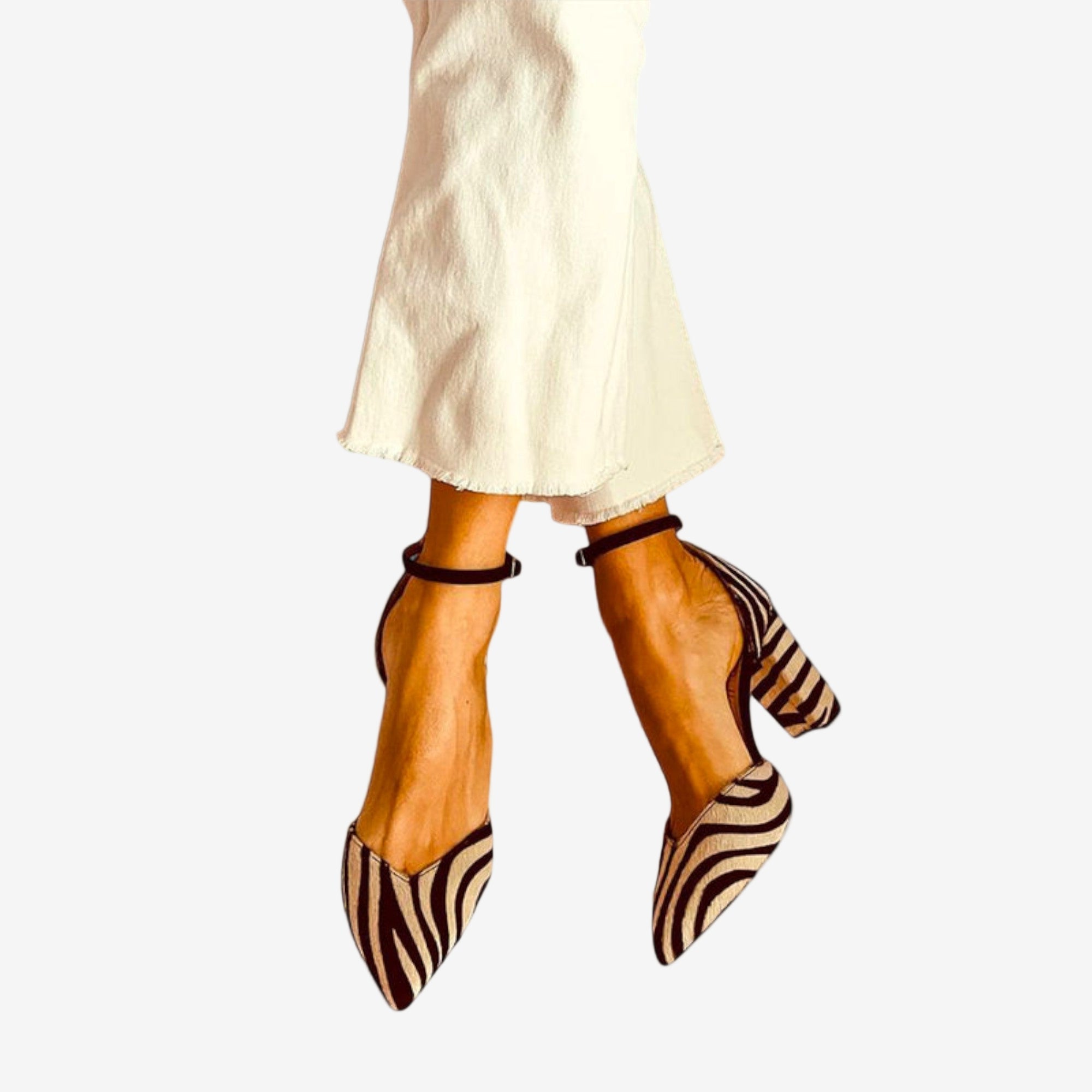 Zira | Striped Heels