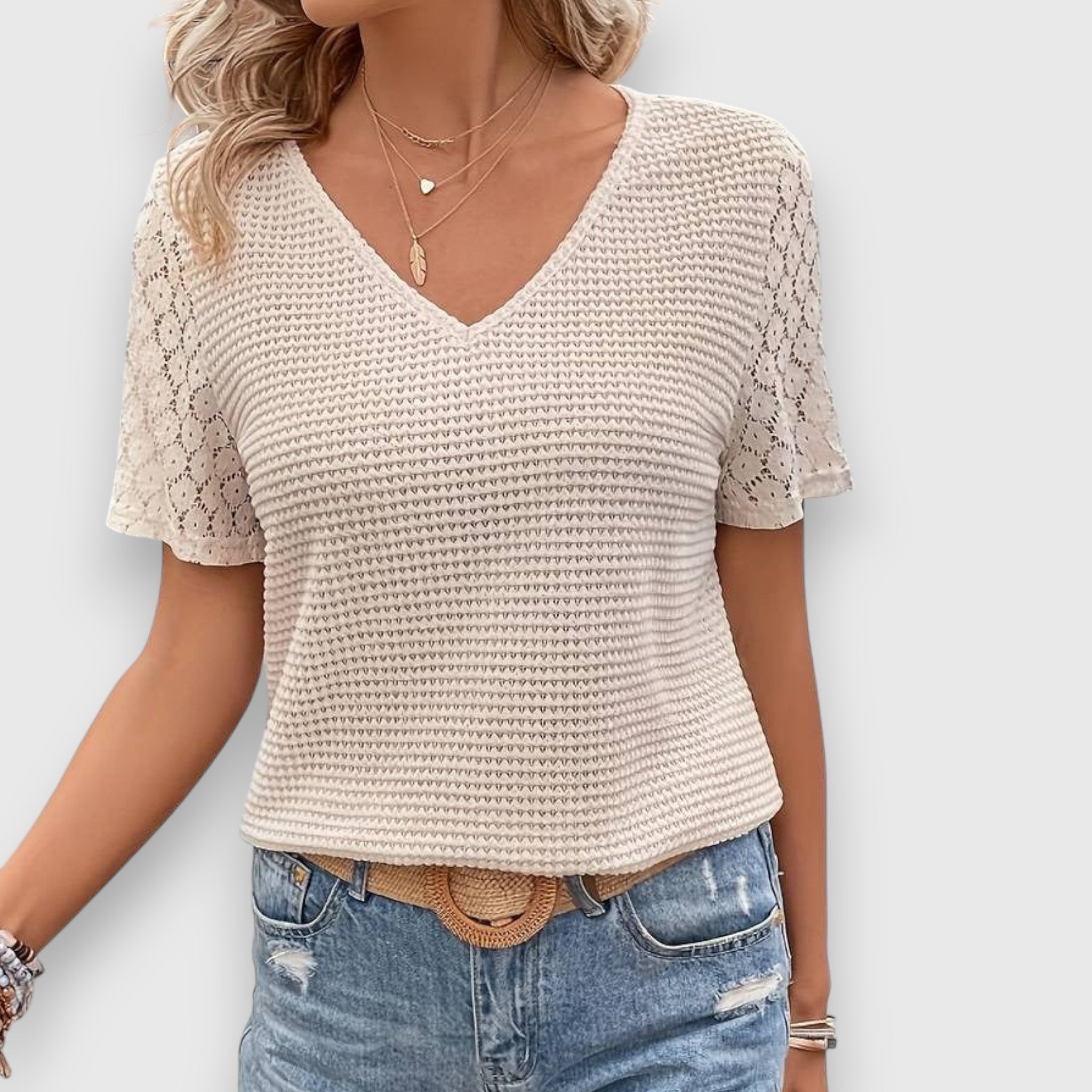 Emanie | Lightweight Short Sleeve Blouse