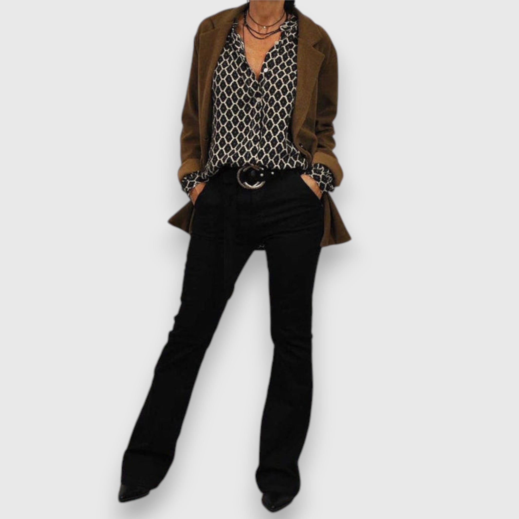 Jana | Chic Printed Fluid Blouse