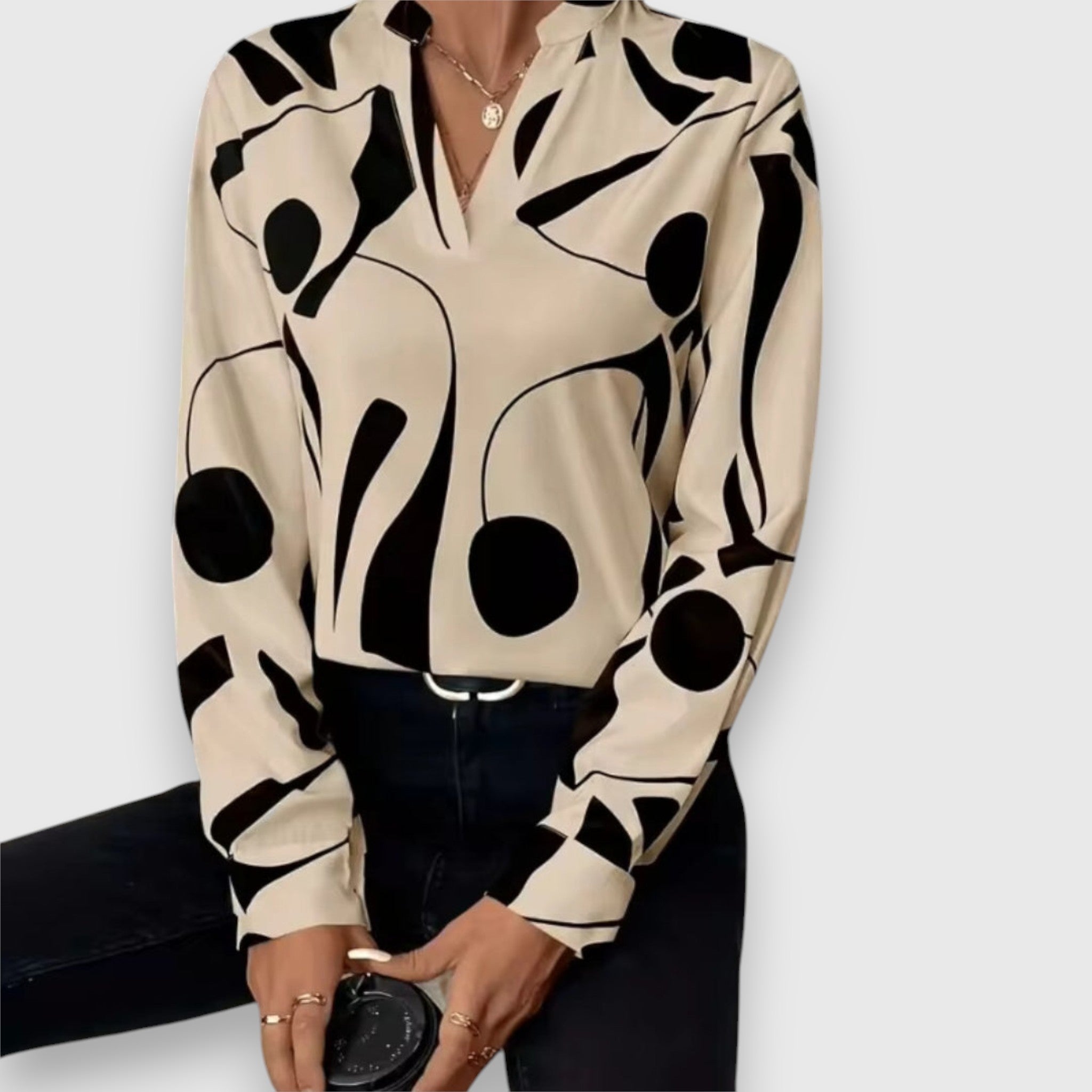 Aurora | Modern Graphic Print Blouse