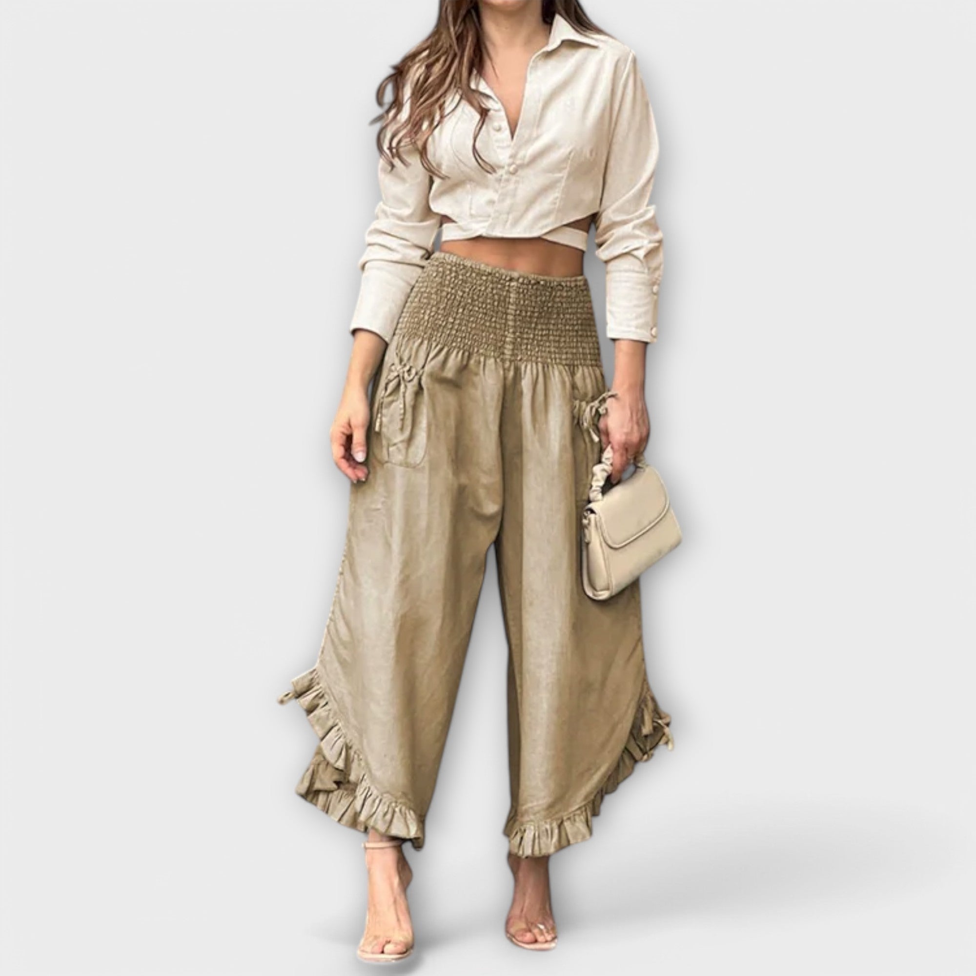 Jaya | Casual Linen Pants with Trendy Pleats