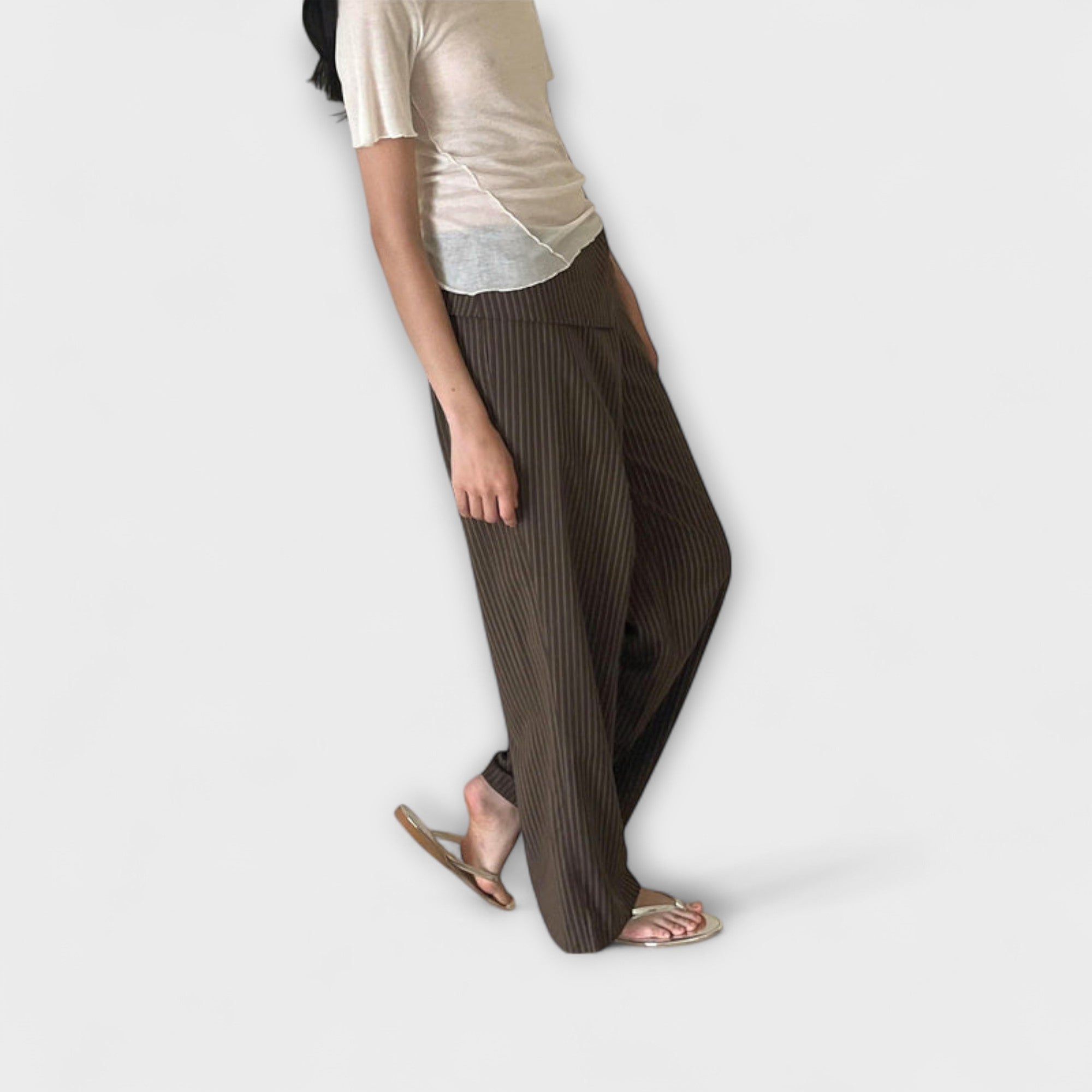Julia | Foldable Striped Pants