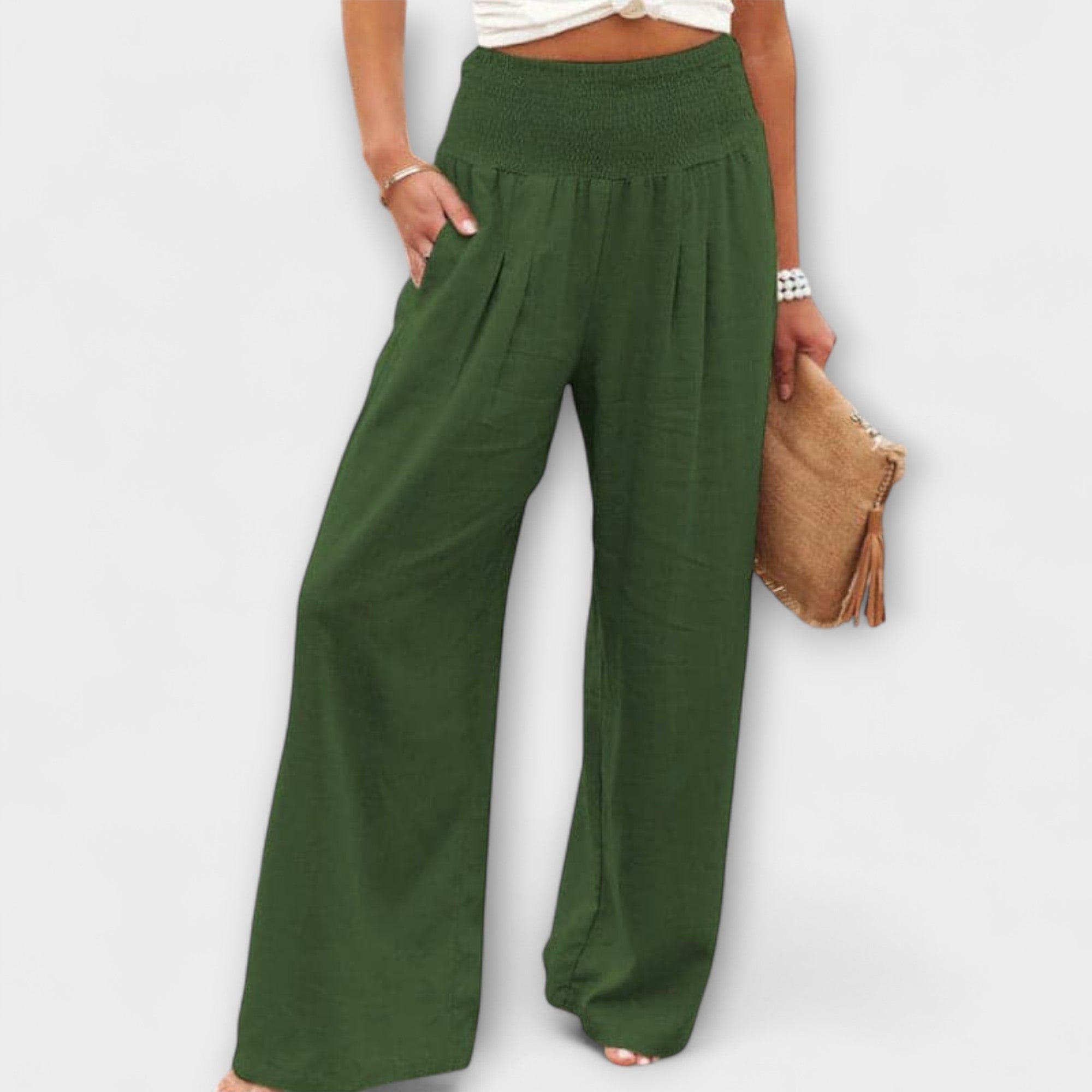 Thearya | Casual Wide-Leg Linen Pants