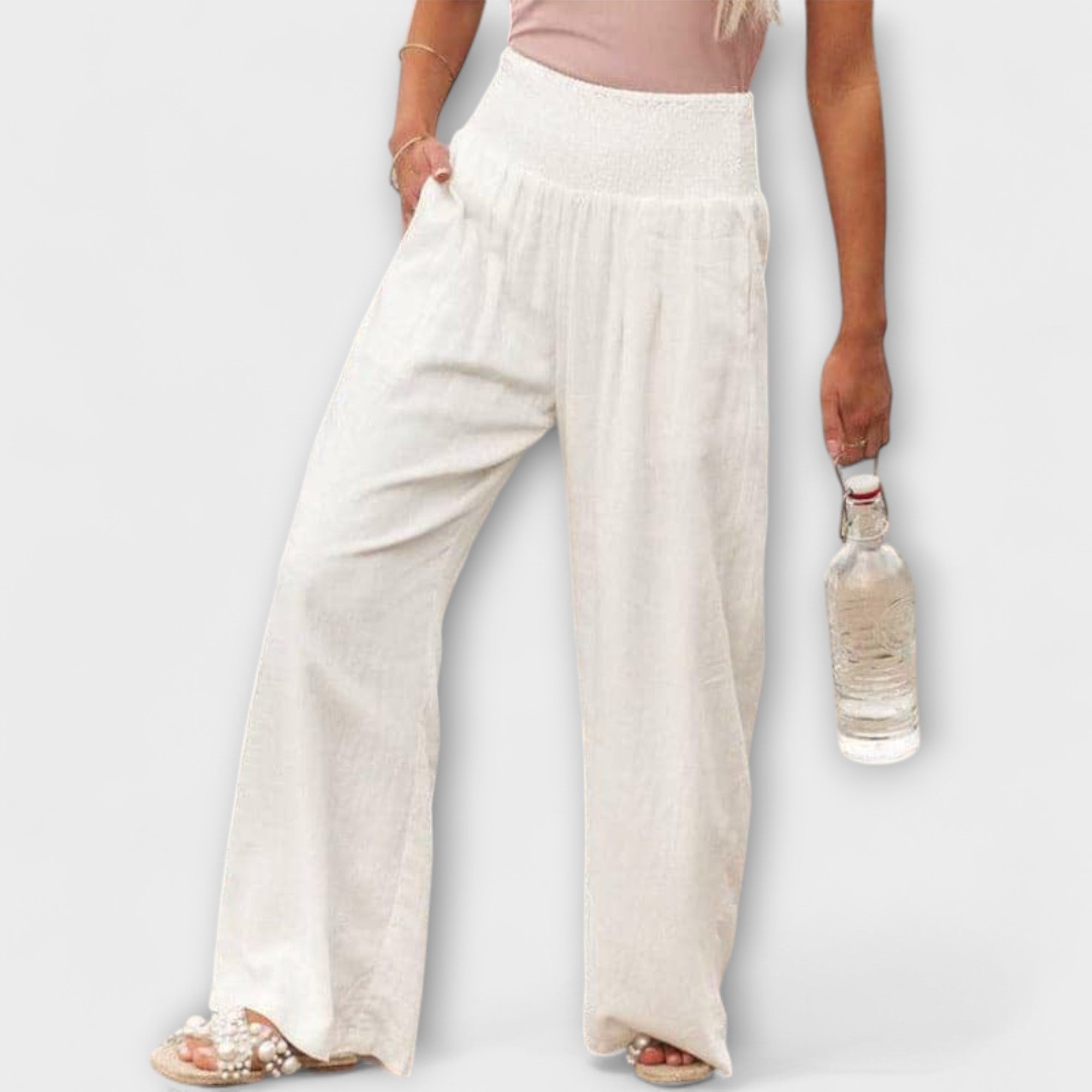 Thearya | Casual Wide-Leg Linen Pants