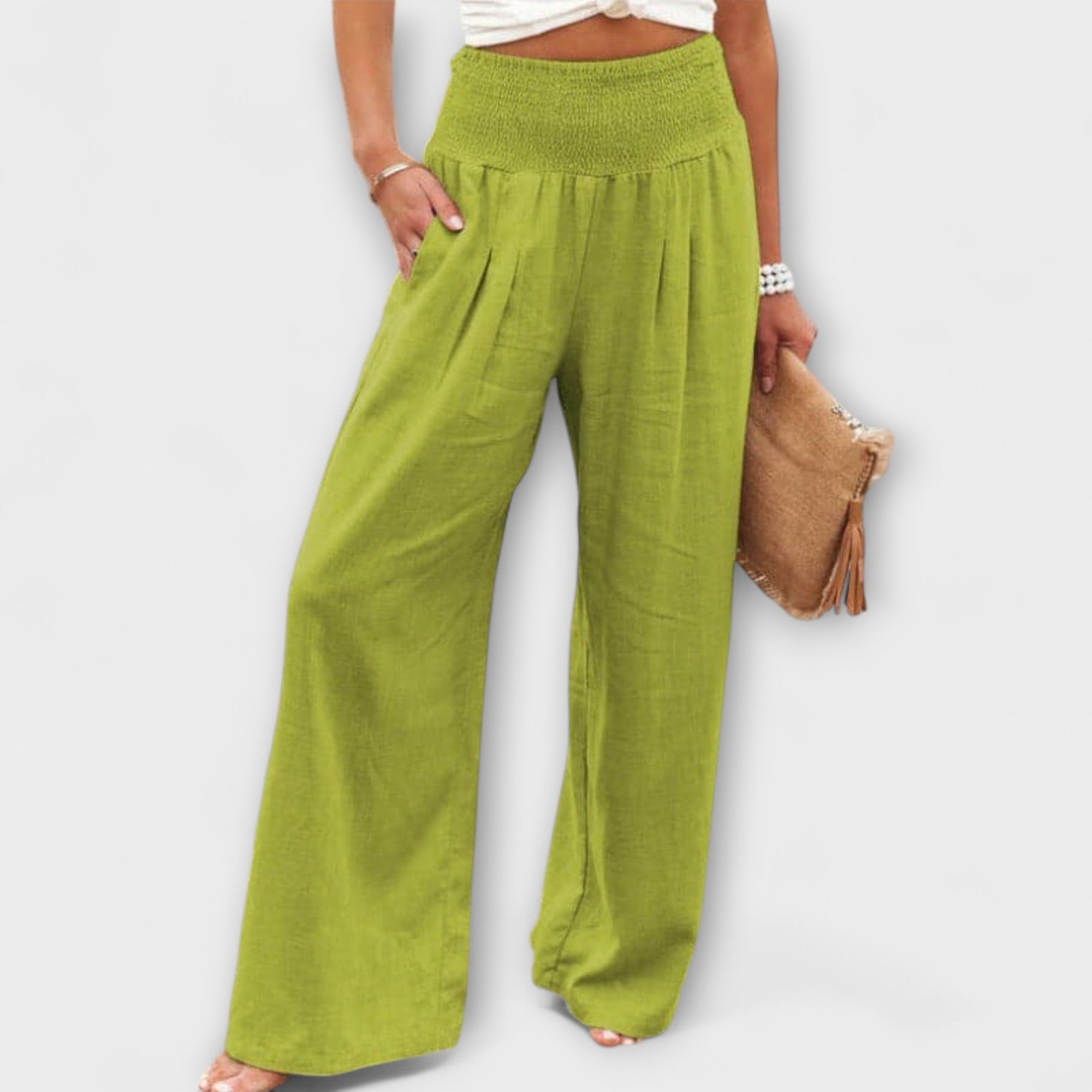 Thearya | Casual Wide-Leg Linen Pants