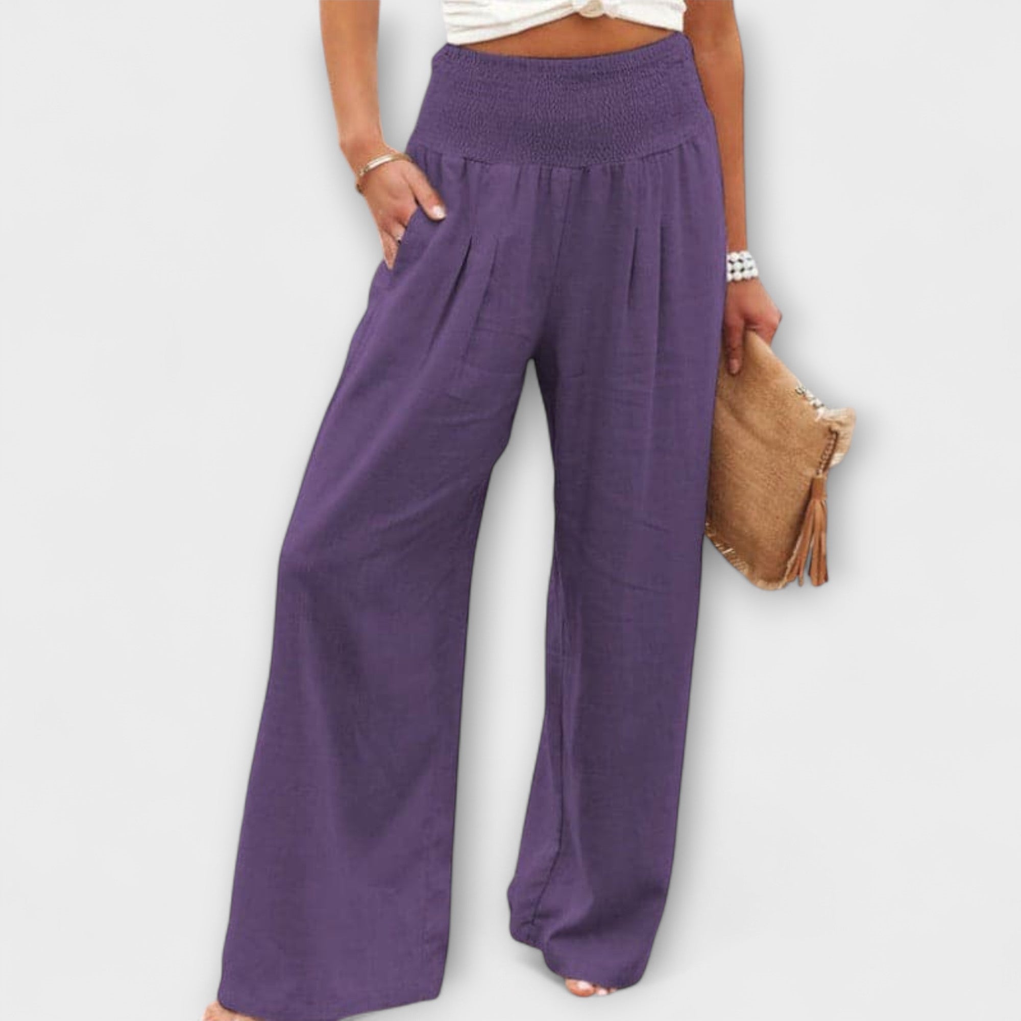Thearya | Casual Wide-Leg Linen Pants
