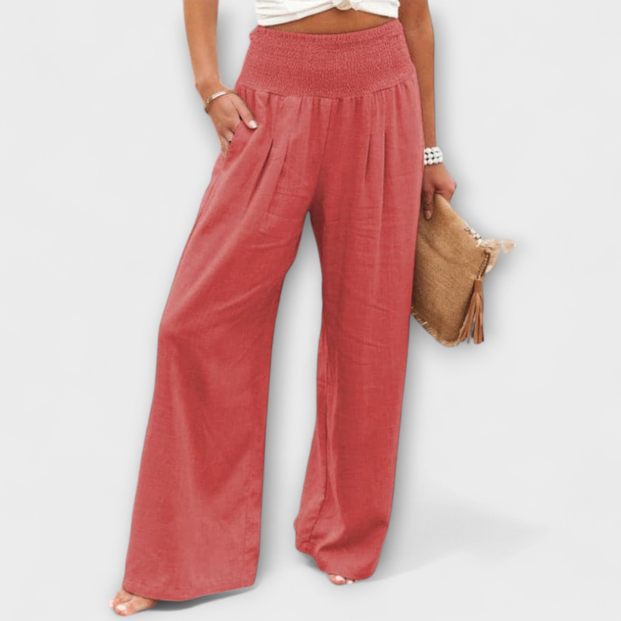 Thearya | Casual Wide-Leg Linen Pants