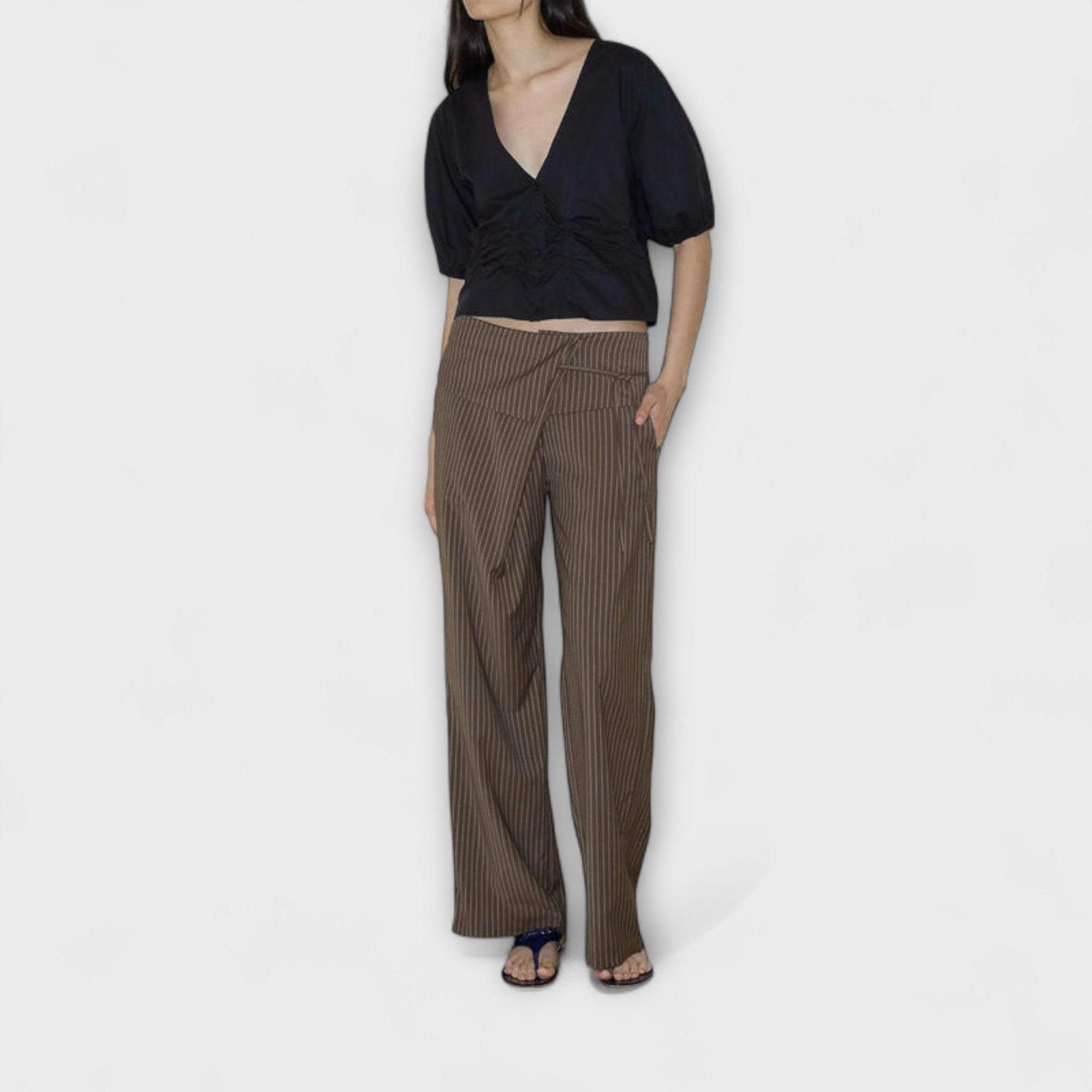 Julia | Foldable Striped Pants
