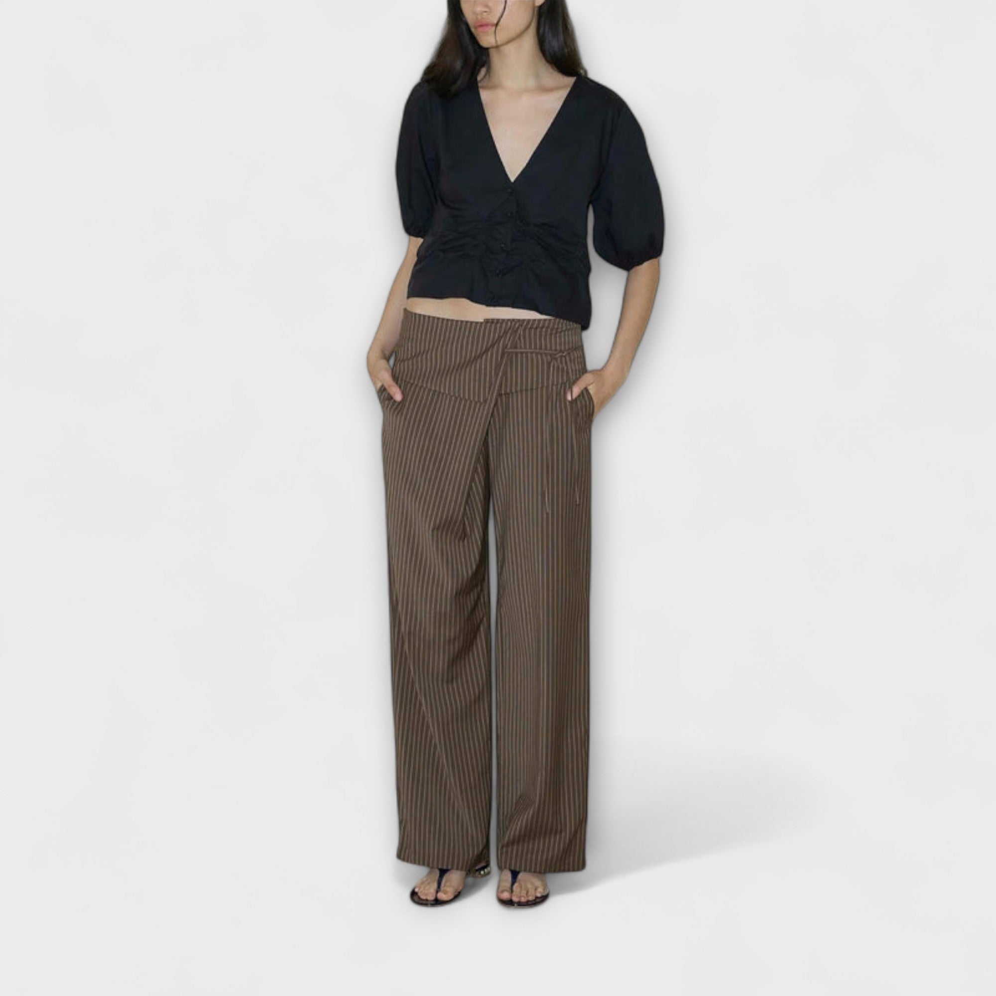 Julia | Foldable Striped Pants