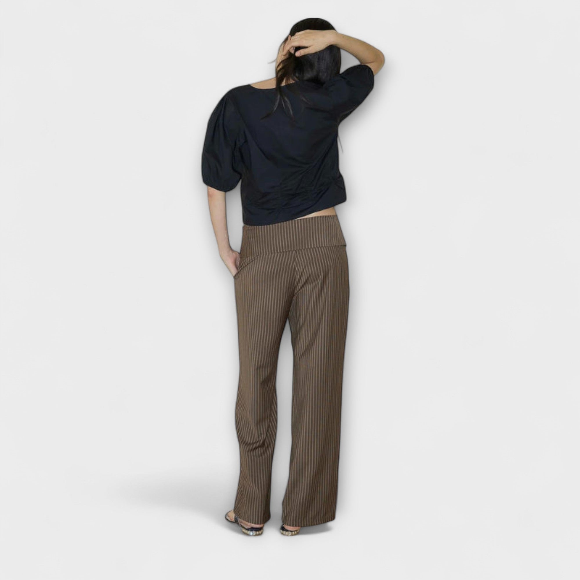 Julia | Foldable Striped Pants