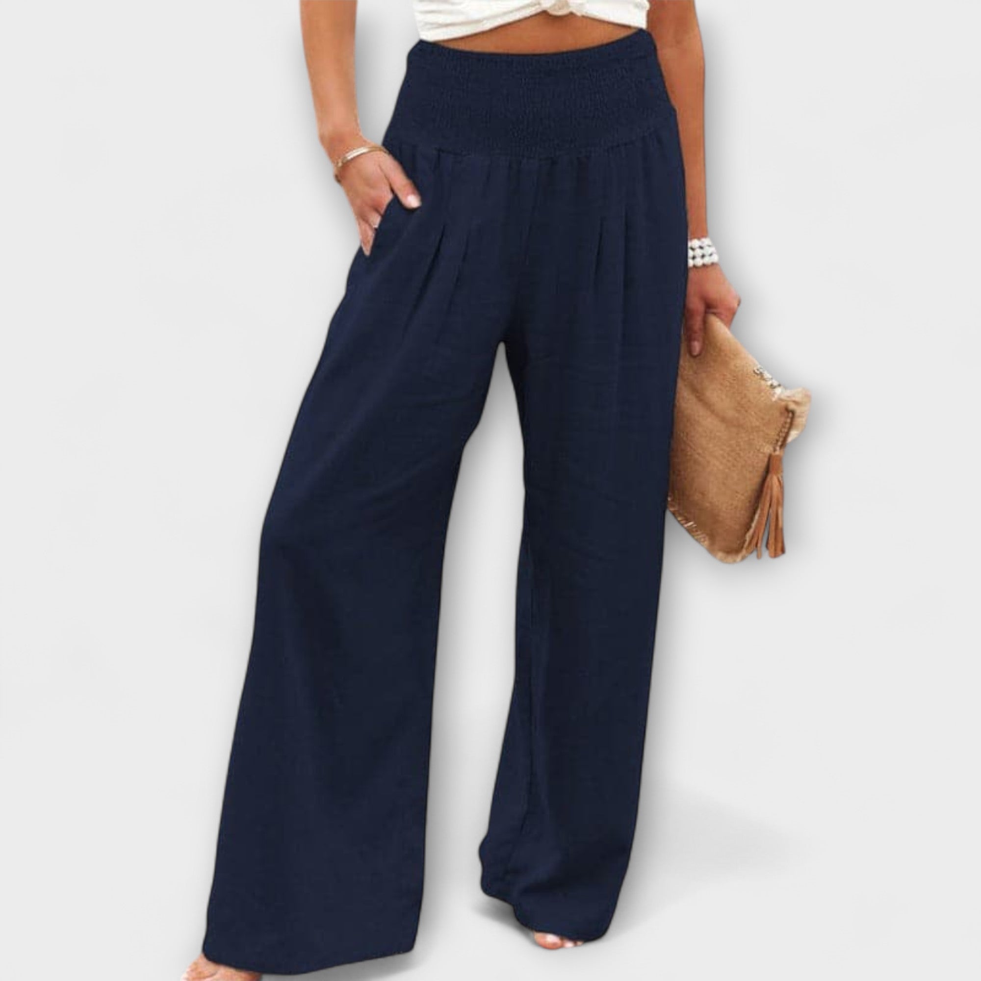 Thearya | Casual Wide-Leg Linen Pants
