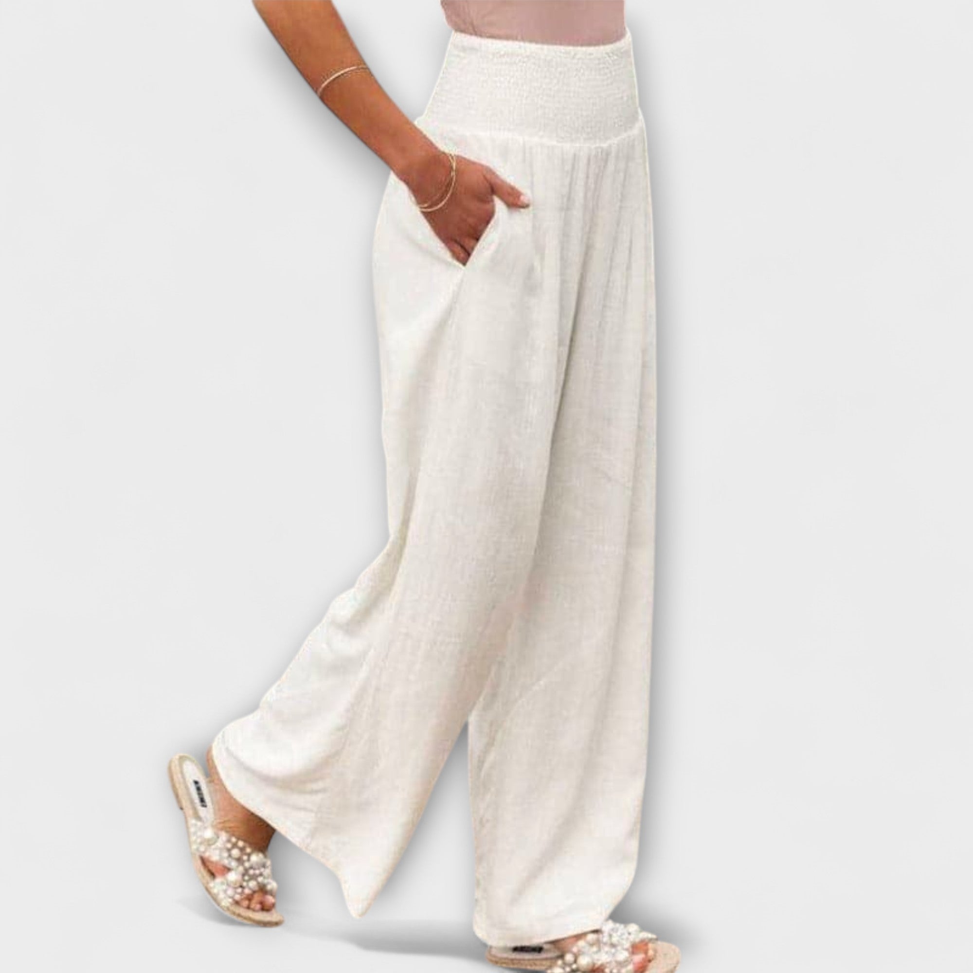 Thearya | Casual Wide-Leg Linen Pants