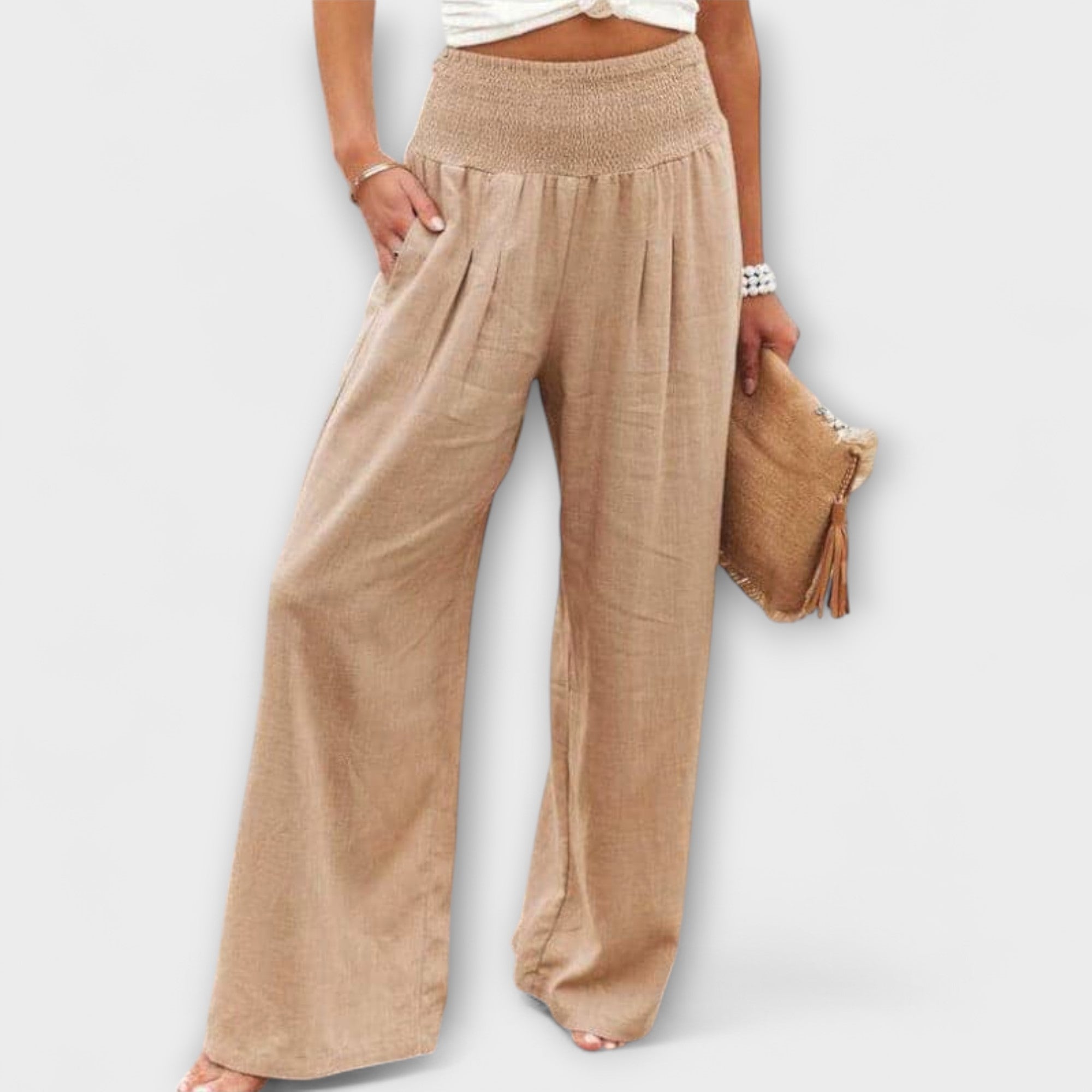 Thearya | Casual Wide-Leg Linen Pants